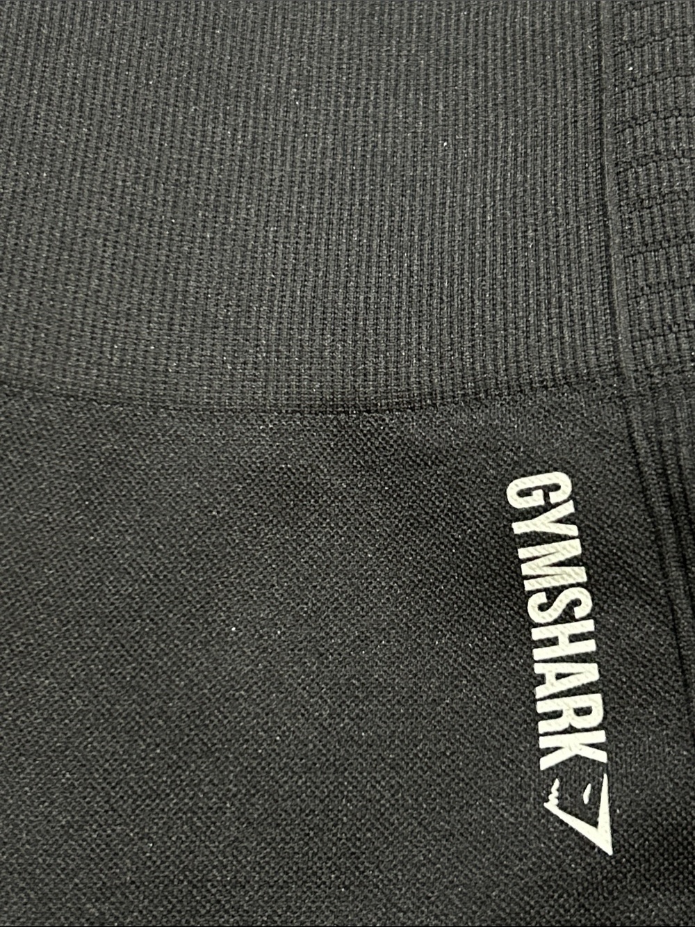 Gymshark Black Seamless 7/8 Leggings Cutout Mesh Ribbed High Waist XS - Picture 6 of 7